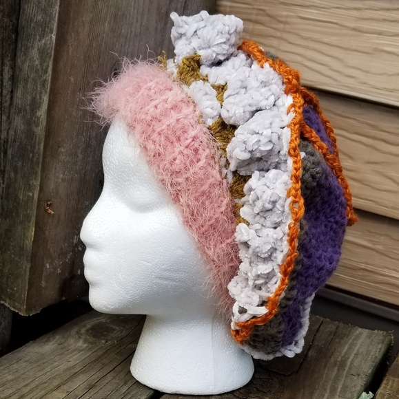 Hat Couture Funky Crochet Art Handmade - Picture 2 of 8